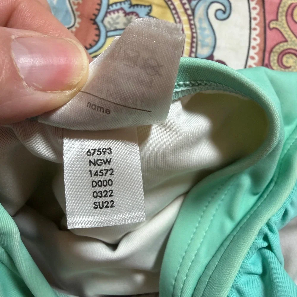 Hanna Andersson Disney Ariel Little Mermaid 2pc Swimsuit Mint Green Girls Size 4